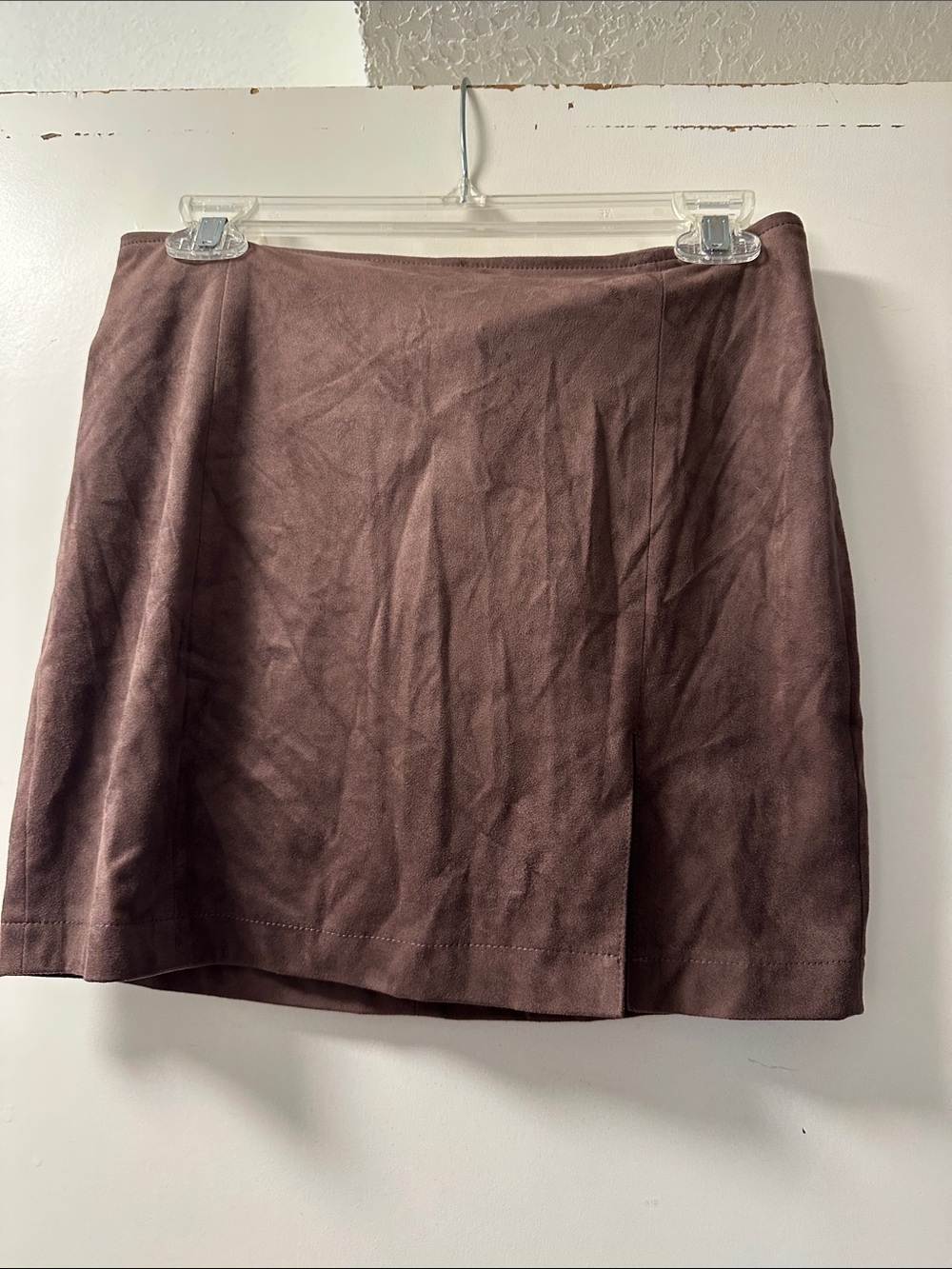 Forever 21 Brown Suede-Look A-Line Mini Skirt